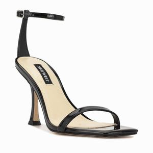 Nine West Yess Ankle Strap Heeled Sandals - Black - Ireland (YC7014528)